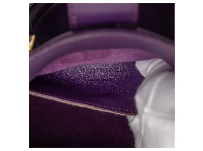 Autre Marque Borsa Cabas Satchel Monogram in pelle Baby Saint Laurent Viola - vista 7
