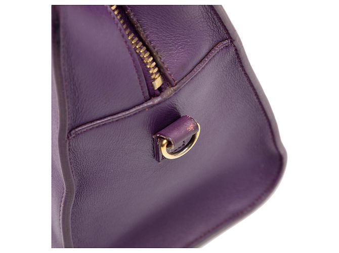 Autre Marque Borsa Cabas Satchel Monogram in pelle Baby Saint Laurent Viola - vista 8
