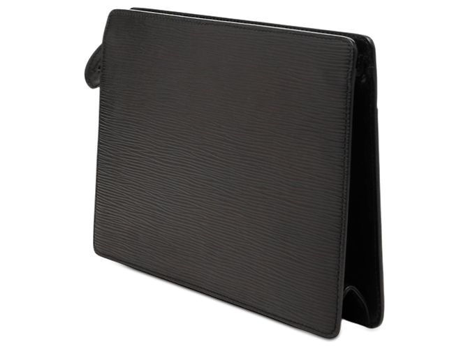 Borsa a Mano Louis Vuitton Epi Pochette Homme Nera - vista 2