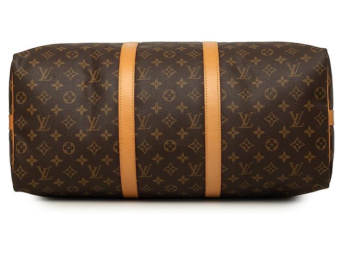 Sac de voyage Louis Vuitton Monogram Keepall Bandouliere 50 Marron - vue 3