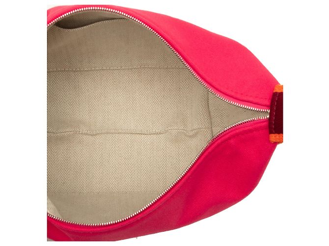Borsa Vanity Hermès Small Toile Bride A Brac Rosa - vista 4