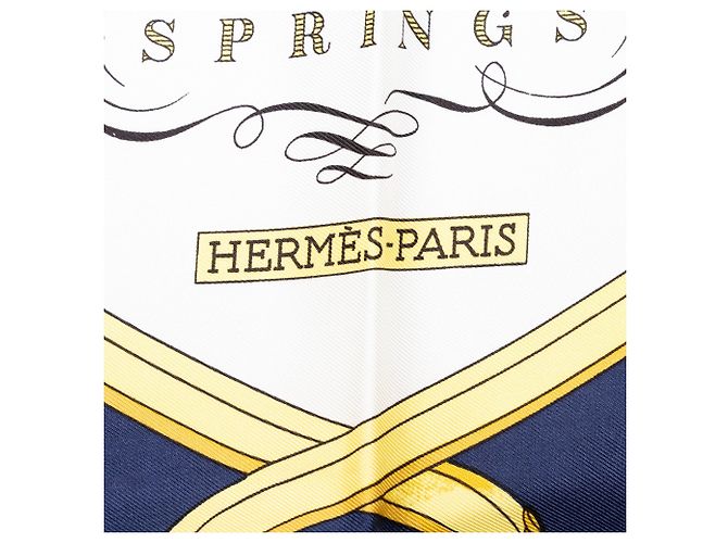 Hermès Springs Seidentuch Blau 90 Scarves - Ansicht 3