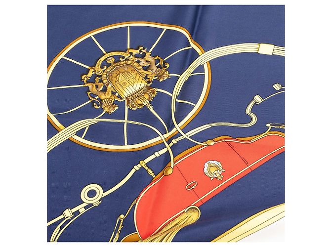 Hermès Springs Seidentuch Blau 90 Scarves - Ansicht 5