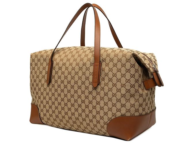 Borsa da viaggio Gucci GG Canvas Web beige - vista 2