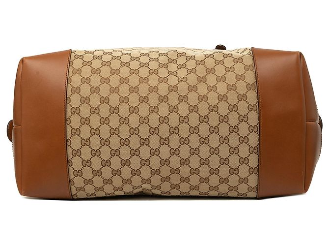 Borsa da viaggio Gucci GG Canvas Web beige - vista 3