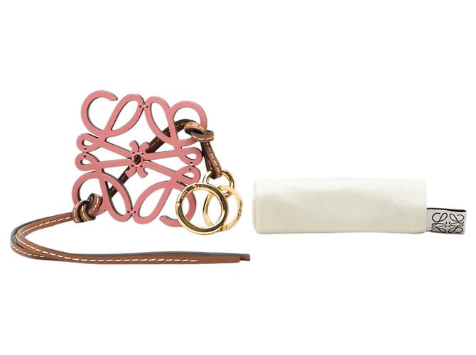 Portachiavi e charm per borsa Anagram in pelle marrone LOEWE - vista 4