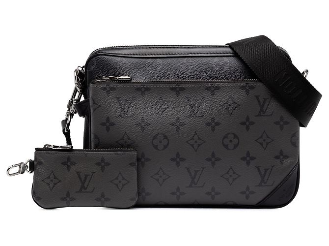 Sac bandoulière Trio Messenger Louis Vuitton Monogram Eclipse Reverse Noir - vue 7