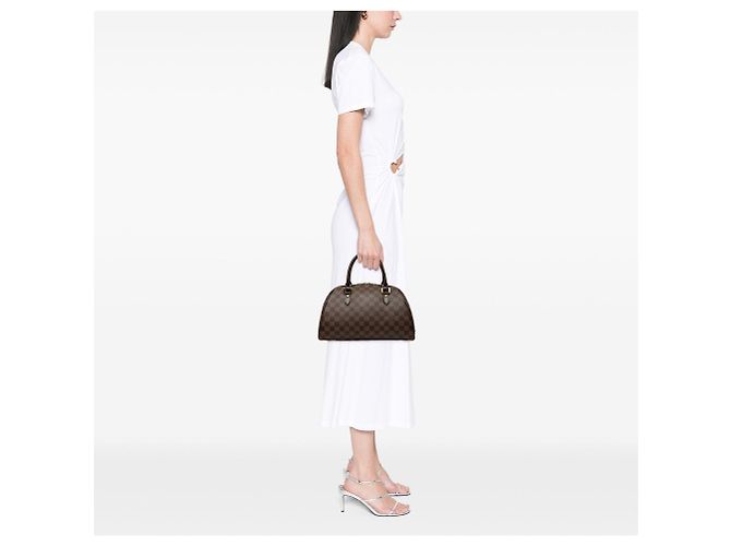Borsa a mano Louis Vuitton Damier Ebene Ribera MM Marrone - vista 6