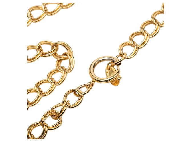 Collana a catena Chanel placcata oro - vista 3