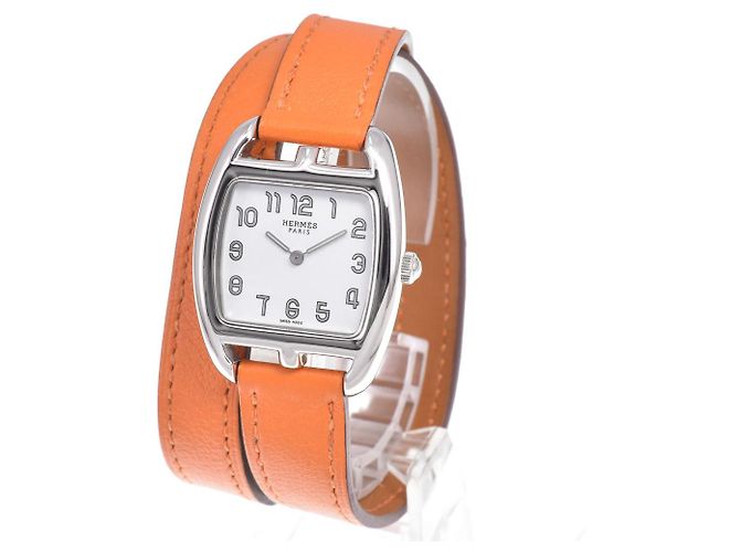 Hermès Hermes Cape Cod Double Tour Quartz Stainless Steel and Leather 27 - vista 2