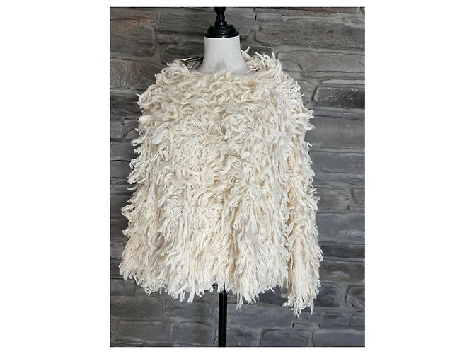 Massimo Dutti Colete de malha texturizada creme - vista 2