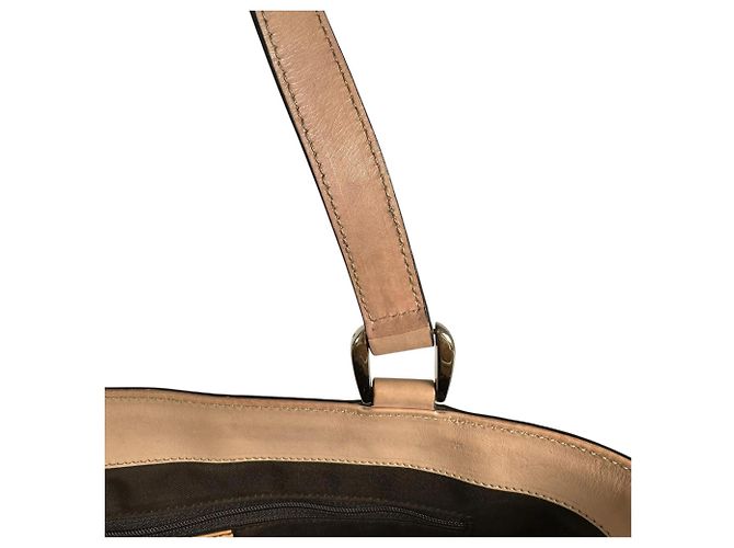 Borsa Tote Gucci Abbey in tela GG beige e oro - vista 12
