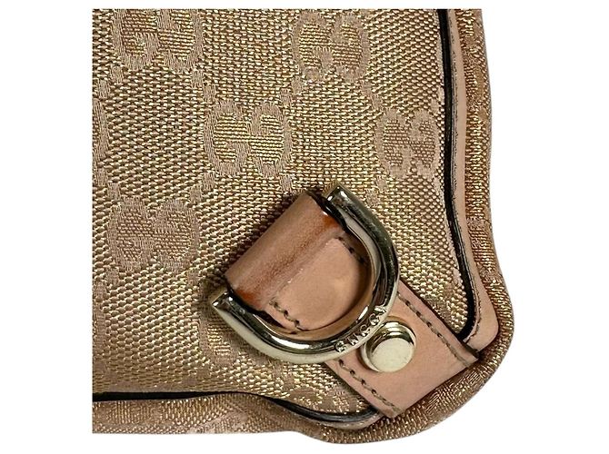 Borsa Tote Gucci Abbey in tela GG beige e oro - vista 15