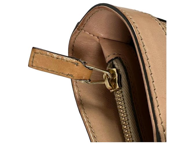 Borsa Tote Gucci Abbey in tela GG beige e oro - vista 16