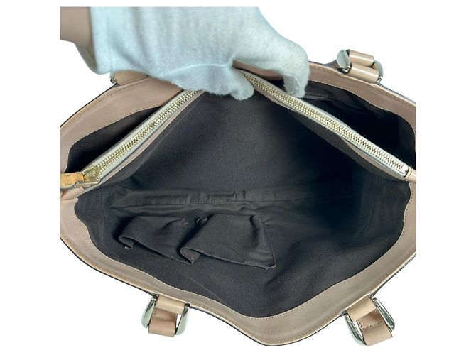 Borsa Tote Gucci Abbey in tela GG beige e oro - vista 7