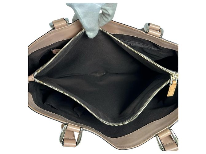 Borsa Tote Gucci Abbey in tela GG beige e oro - vista 9