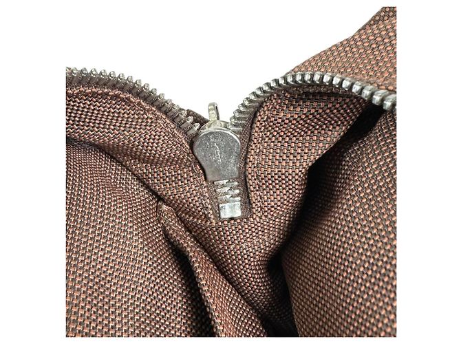 Hermès Zaino Hermes Herline Ad MM Brown Canvas - vista 10