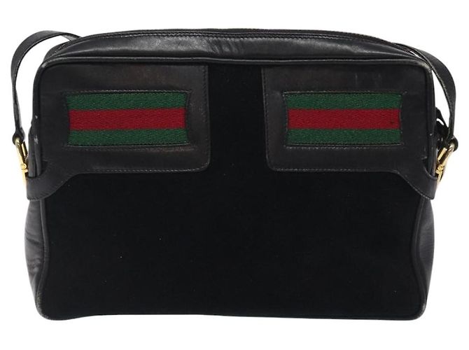 Gucci linea Sherry borsa a tracolla in camoscio Medium - vista 2