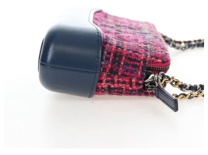 Chanel Gabrielle Double Zip Clutch mit Kette aus gestepptem Tweed - Ansicht 4