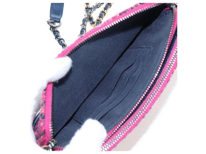 Chanel Gabrielle Double Zip Clutch mit Kette aus gestepptem Tweed - Ansicht 5