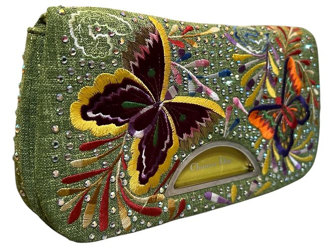 Clutch Dior Canvas Embroidered Butterfly Malice - vista 2