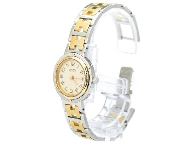 Hermès Reloj de pulsera Hermes Clipper de acero chapado en oro Quartz - vista 2