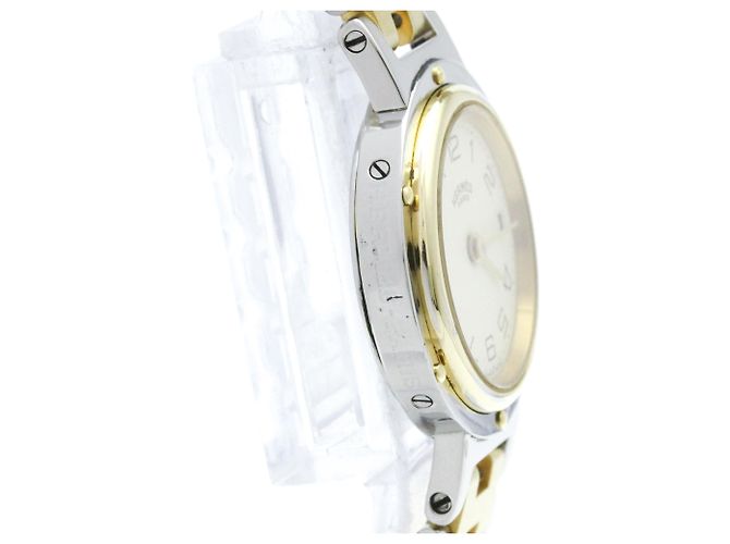 Hermès Reloj de pulsera Hermes Clipper de acero chapado en oro Quartz - vista 8
