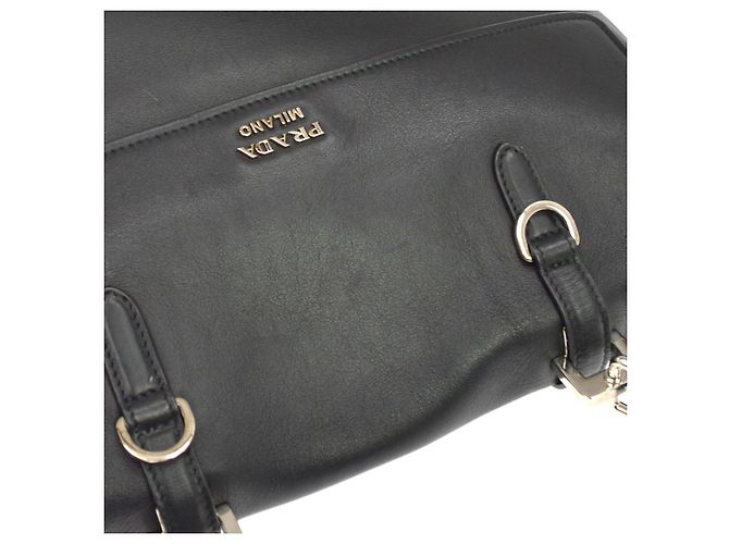 Double Bolsa Satchel Prada de aba dupla e fecho duplo em couro City Calfskin Large - vista 5