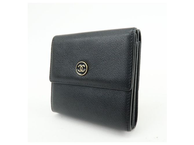 Chanel CC Button Münzbeutel aus Leder - Ansicht 3