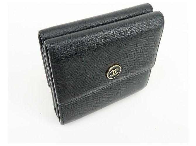 Chanel CC Button Münzbeutel aus Leder - Ansicht 4