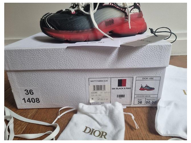 Dior Vibe Sneaker Black & Raspberry Technisches Gewebe 36 - Ansicht 12