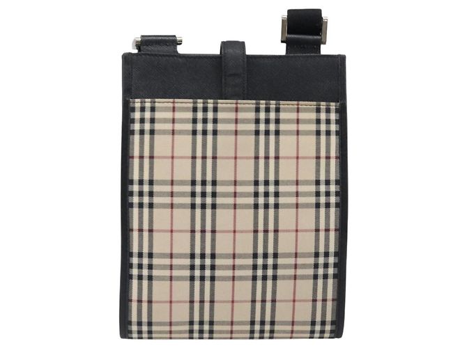 Borsa a tracolla Burberry Nova Check in tela - vista 2