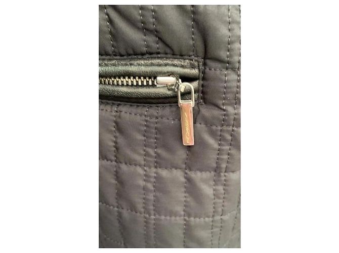 Versace Sport Leder-Steppjacke Schwarz - Ansicht 11