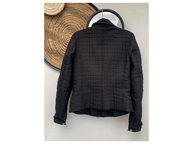 Versace Sport Leder-Steppjacke Schwarz - Ansicht 3
