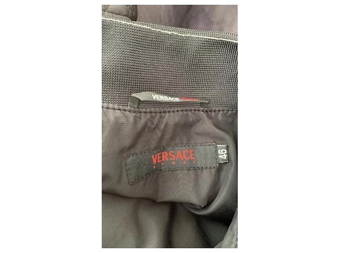 Versace Sport Leder-Steppjacke Schwarz - Ansicht 7