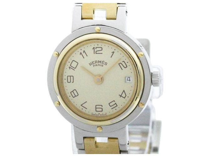 Hermès Hermes Clipper Quartz Stainless Steel and Plated Metal 36 - Ansicht 4