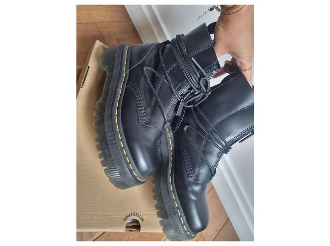 Dr. Martens Jarrick II Stivaletti Platform Pelle Nera - vista 4