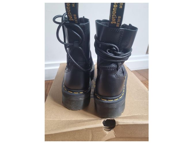 Dr. Martens Jarrick II Stivaletti Platform Pelle Nera - vista 5
