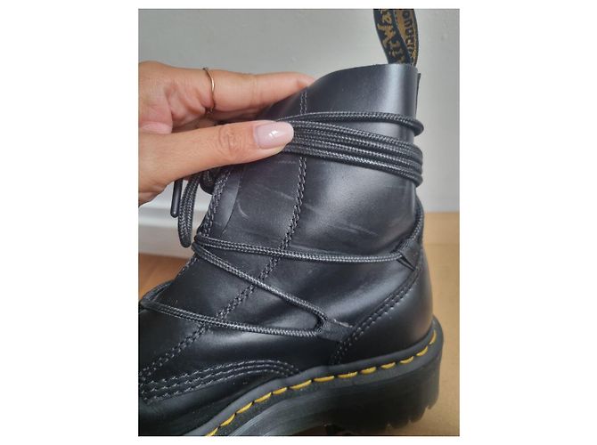 Dr. Martens Jarrick II Stivaletti Platform Pelle Nera - vista 7