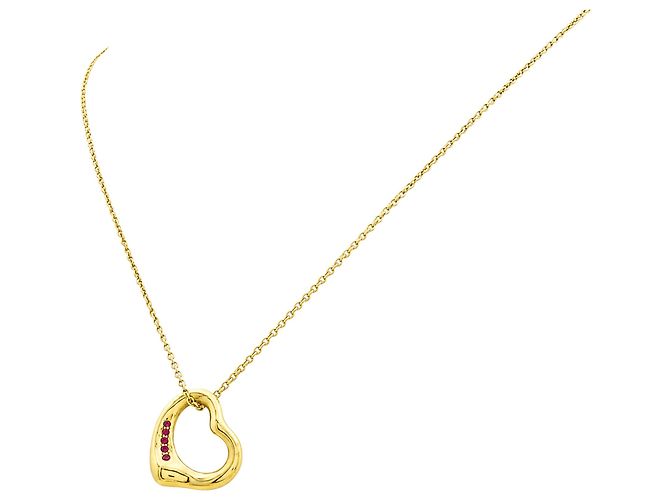 Tiffany & Co Collana Tiffany&Co x Elsa Peretti, «Open Heart», oro giallo, rubino. - vista 3