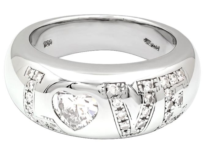 Anello Chopard "LOVE" oro bianco e diamanti. - vista 2