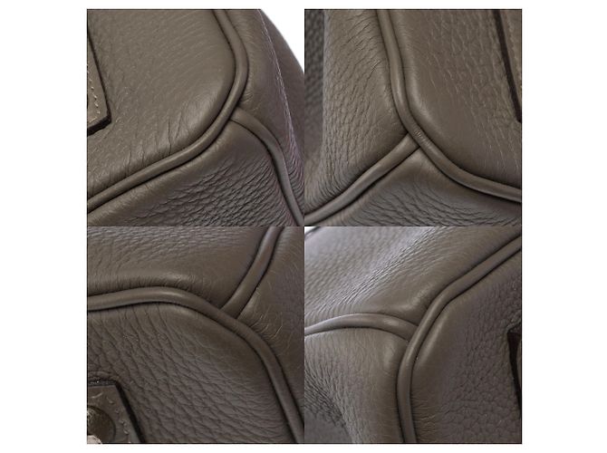 Hermès Borsa HERMES Birkin 35 in Pelle Grigia - 104033 - vista 12