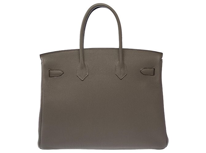 Hermès Borsa HERMES Birkin 35 in Pelle Grigia - 104033 - vista 4