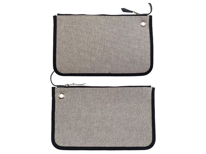 Hermès HERMES Herbag Tasche aus grauem Canvas - 104027 - Ansicht 16