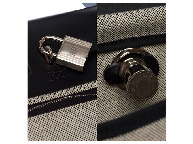 Hermès HERMES Herbag Tasche aus grauem Canvas - 104027 - Ansicht 8