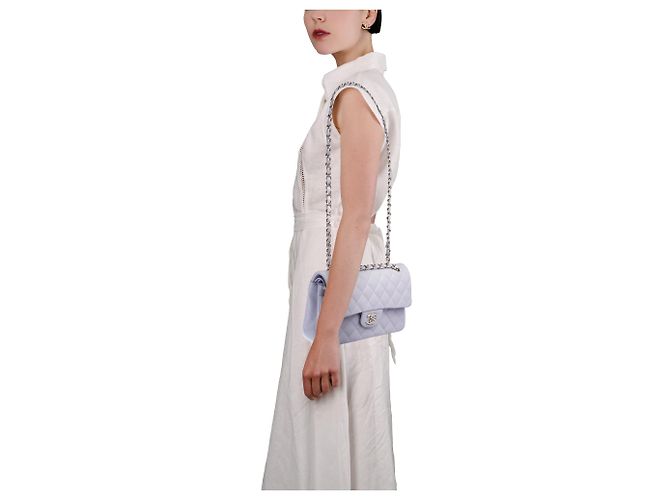 Borsa CHANEL Timeless/Classique in Pelle Blu - 104035 - vista 13