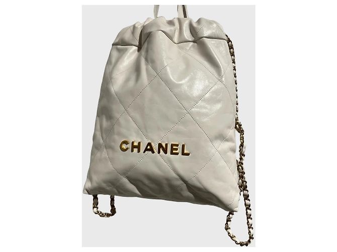 Sac à dos Chanel 22 Blanc - vue 3