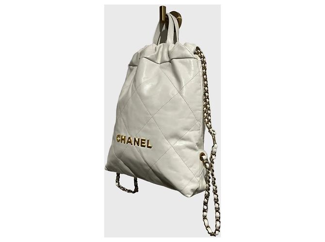Sac à dos Chanel 22 Blanc - vue 9