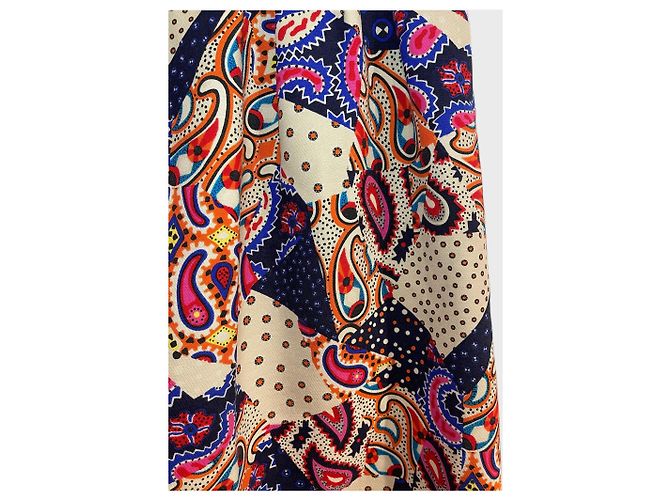 Falda Miu Miu de lana con estampado Patchwork y Paisley - vista 2