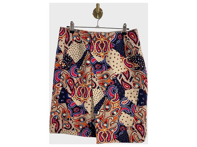 Falda Miu Miu de lana con estampado Patchwork y Paisley - vista 3